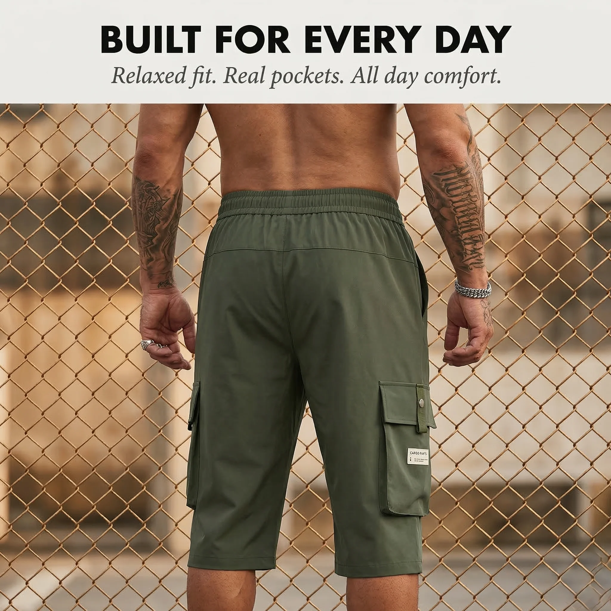 Driftwell™ – Breathable Cargo Capri Pants with Drawstring Waist + 50% OFF - Image 3