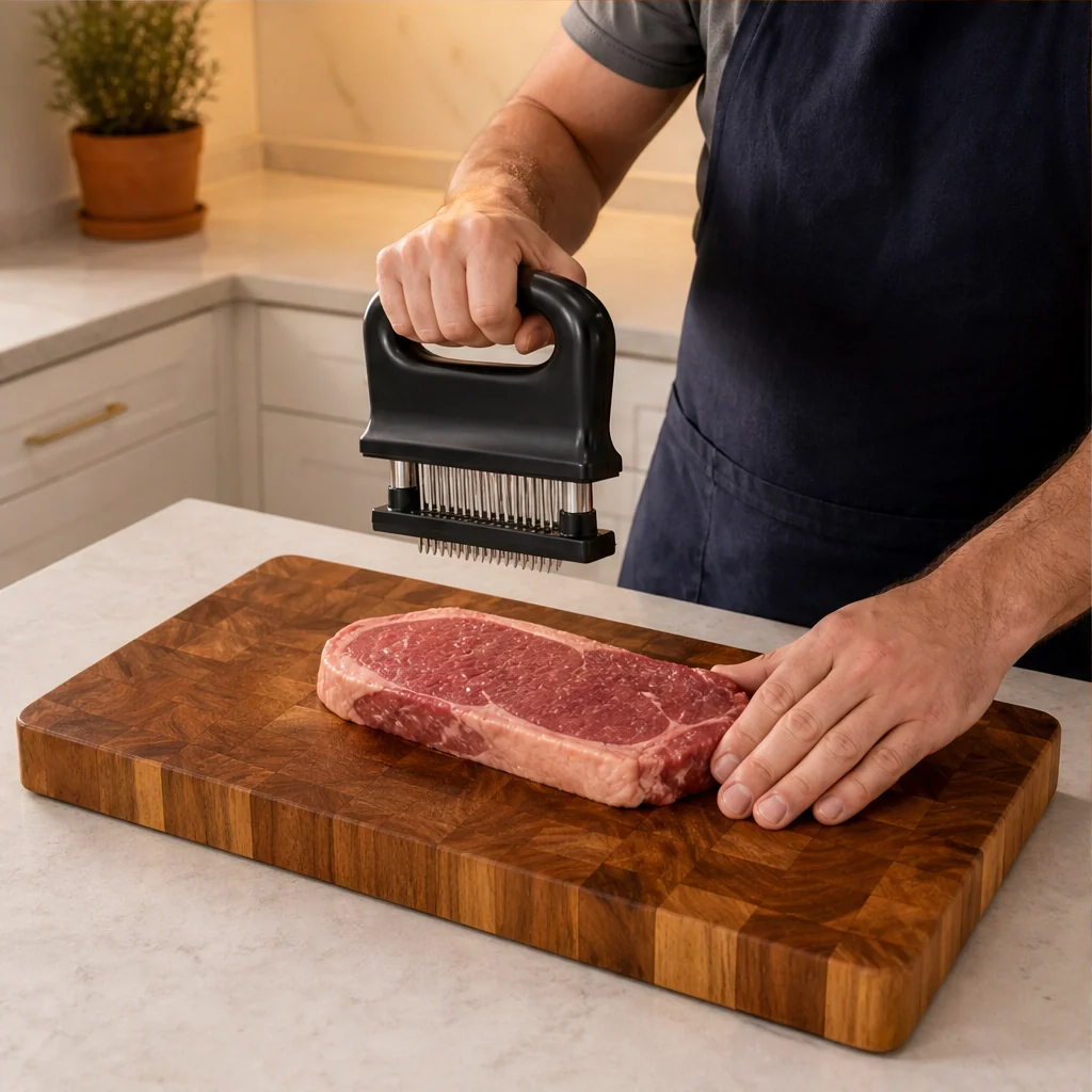 Searcraft™ – 48-Blade Spring-Loaded Meat Tenderizer with Safety Cover + 50% OFF - Image 2