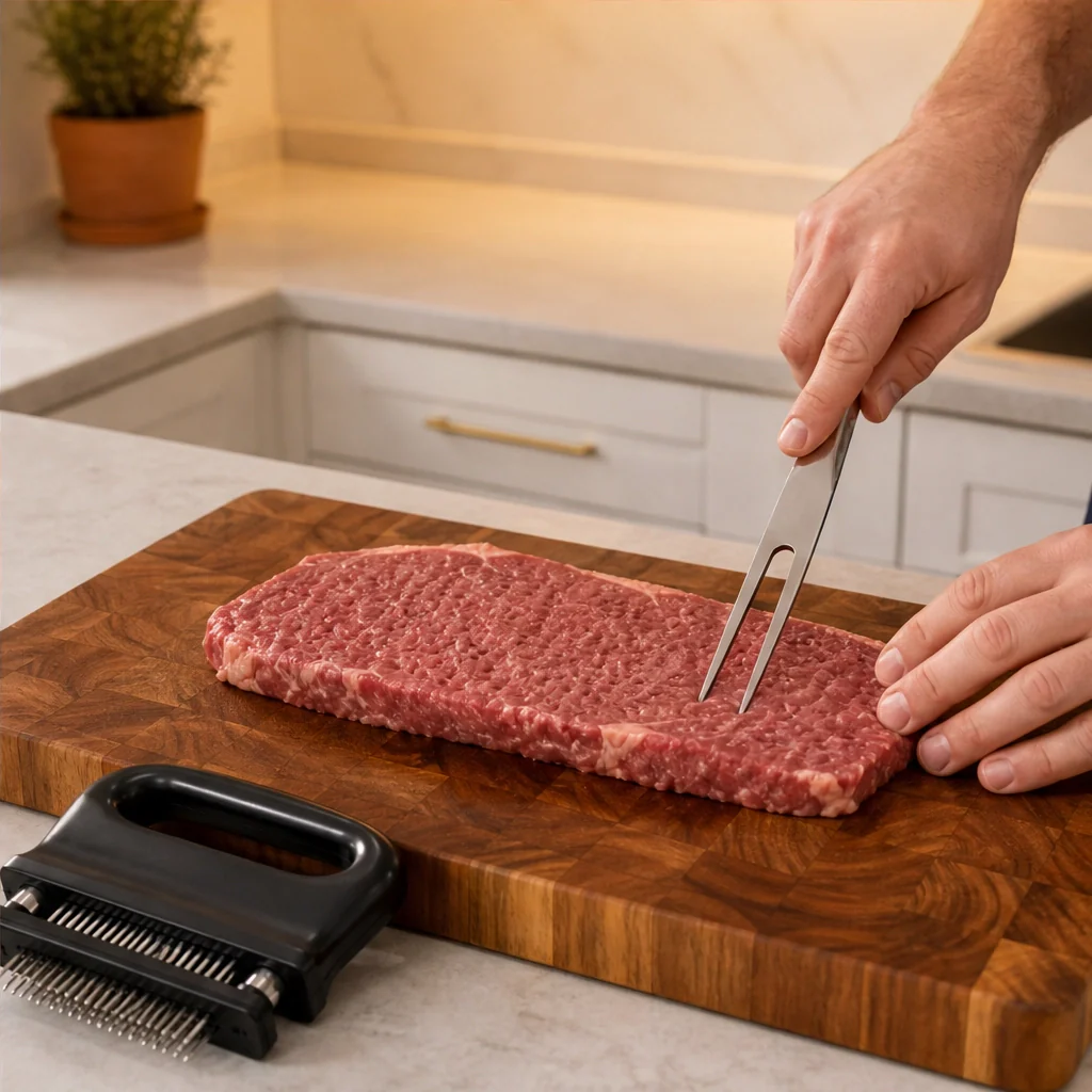 Searcraft™ – 48-Blade Spring-Loaded Meat Tenderizer with Safety Cover + 50% OFF - Image 3