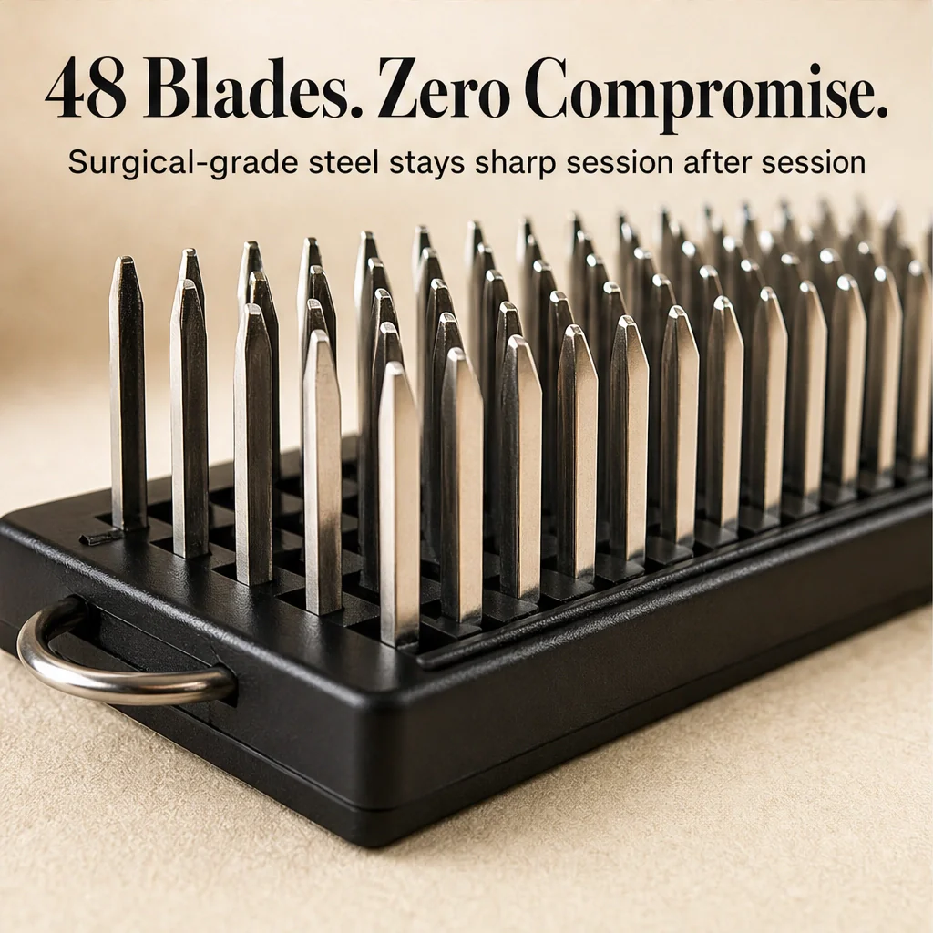 Searcraft™ – 48-Blade Spring-Loaded Meat Tenderizer with Safety Cover + 50% OFF - Image 6