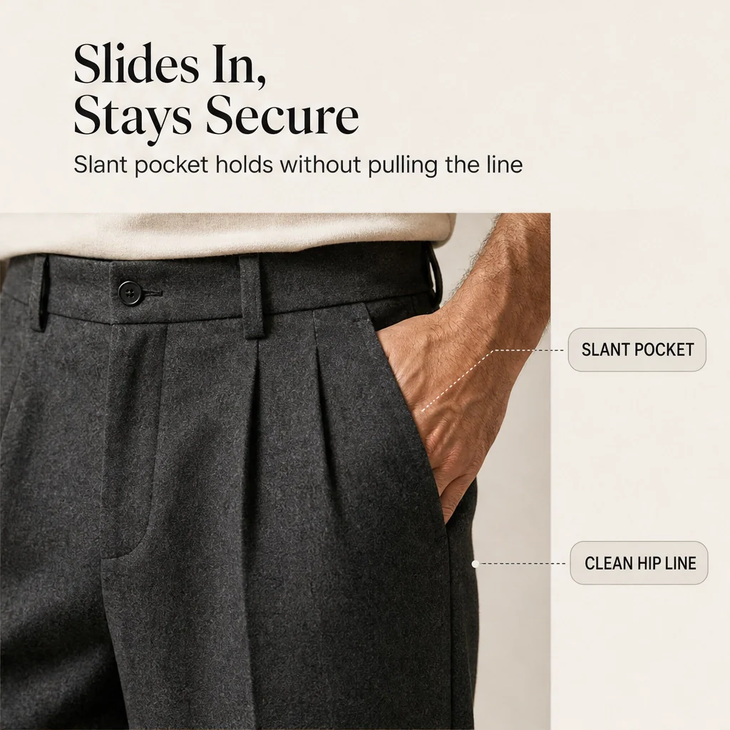 Foldcroft™ – Pleated Wide-Leg Drape Trousers for Men + 50% OFF - Image 10