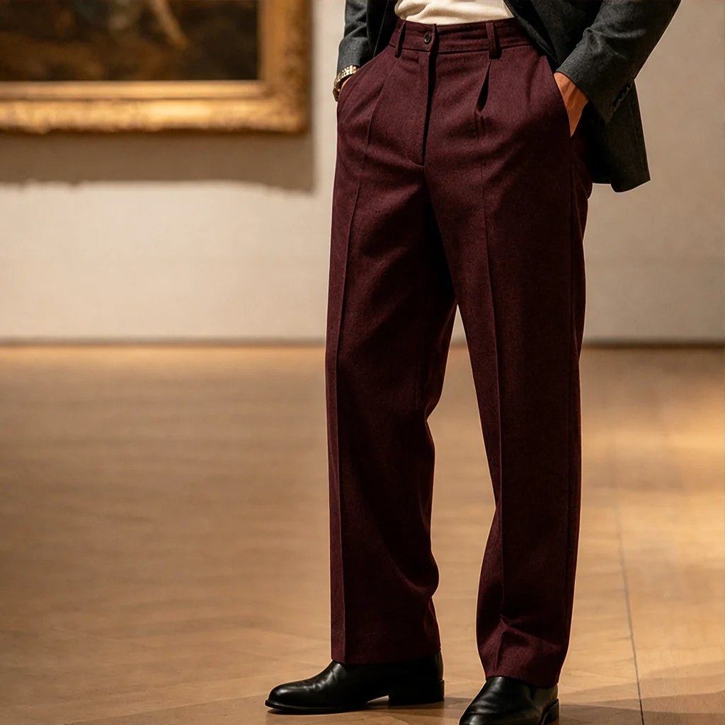 Foldcroft™ – Pleated Wide-Leg Drape Trousers for Men + 50% OFF - Image 16
