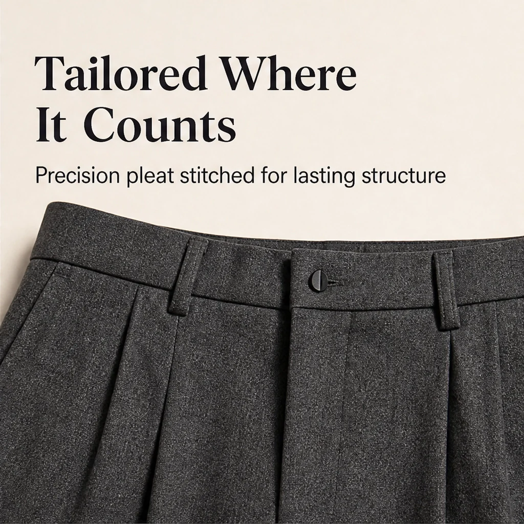 Foldcroft™ – Pleated Wide-Leg Drape Trousers for Men + 50% OFF - Image 5