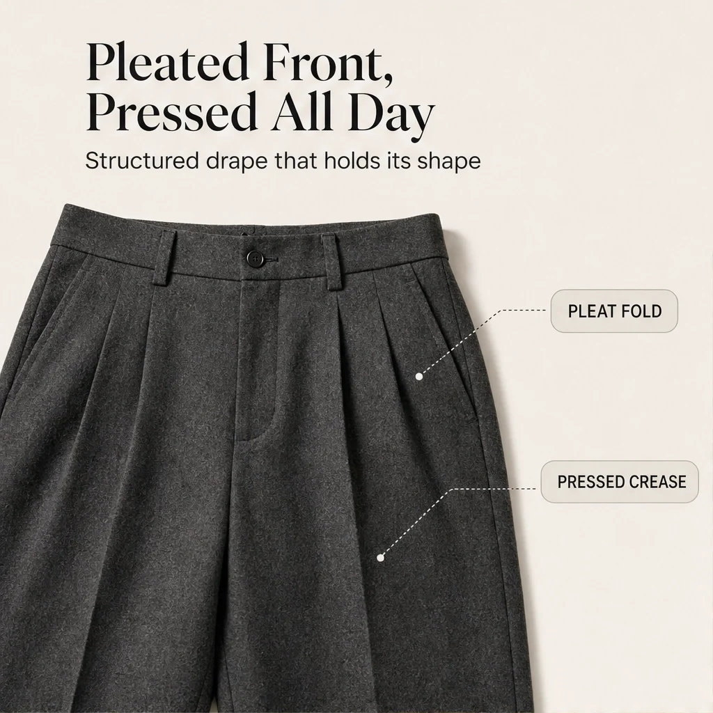 Foldcroft™ – Pleated Wide-Leg Drape Trousers for Men + 50% OFF - Image 9