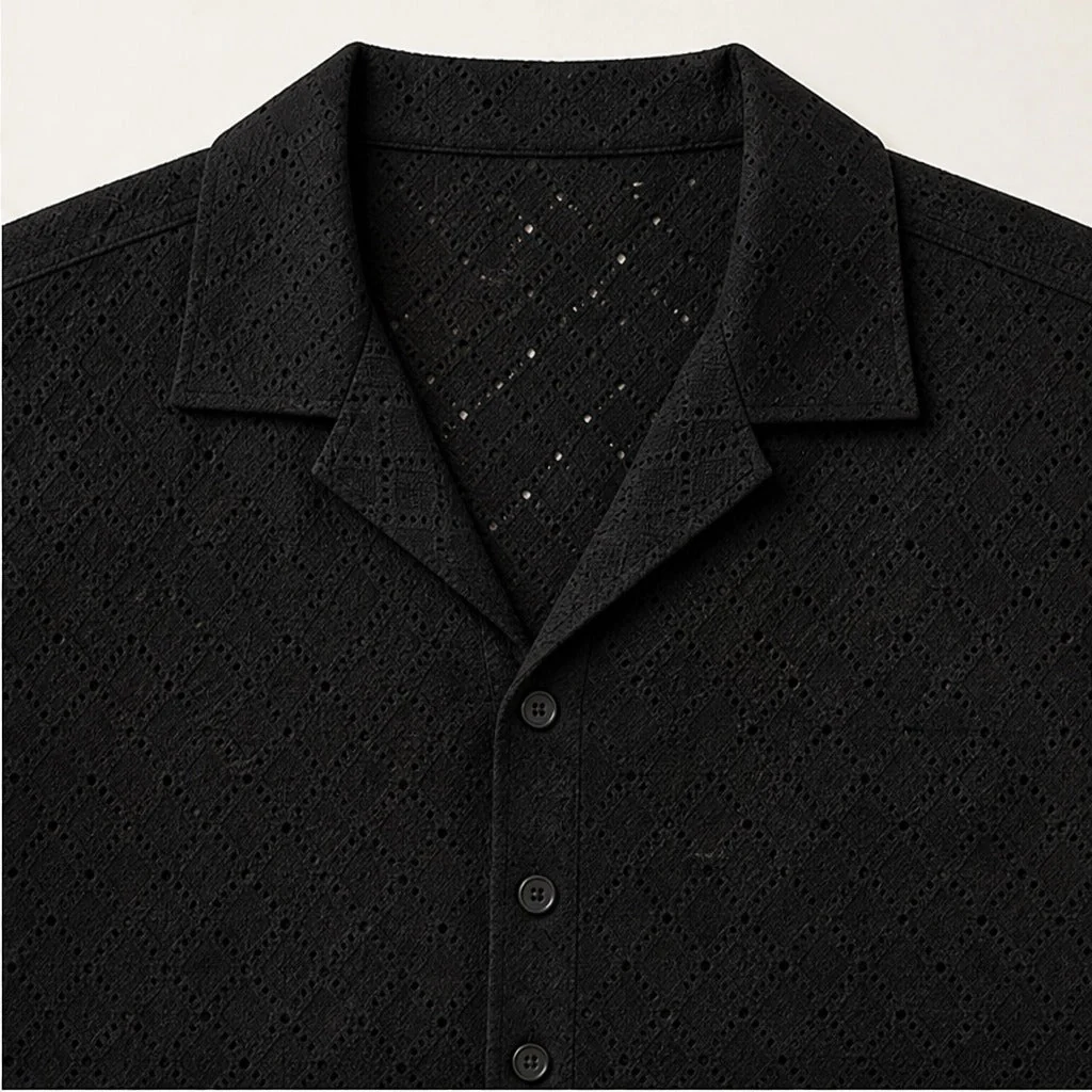 Isola™ – Breathable Open-Weave Cuban-Collar Resort Shirt for Men + 50% OFF - Image 7