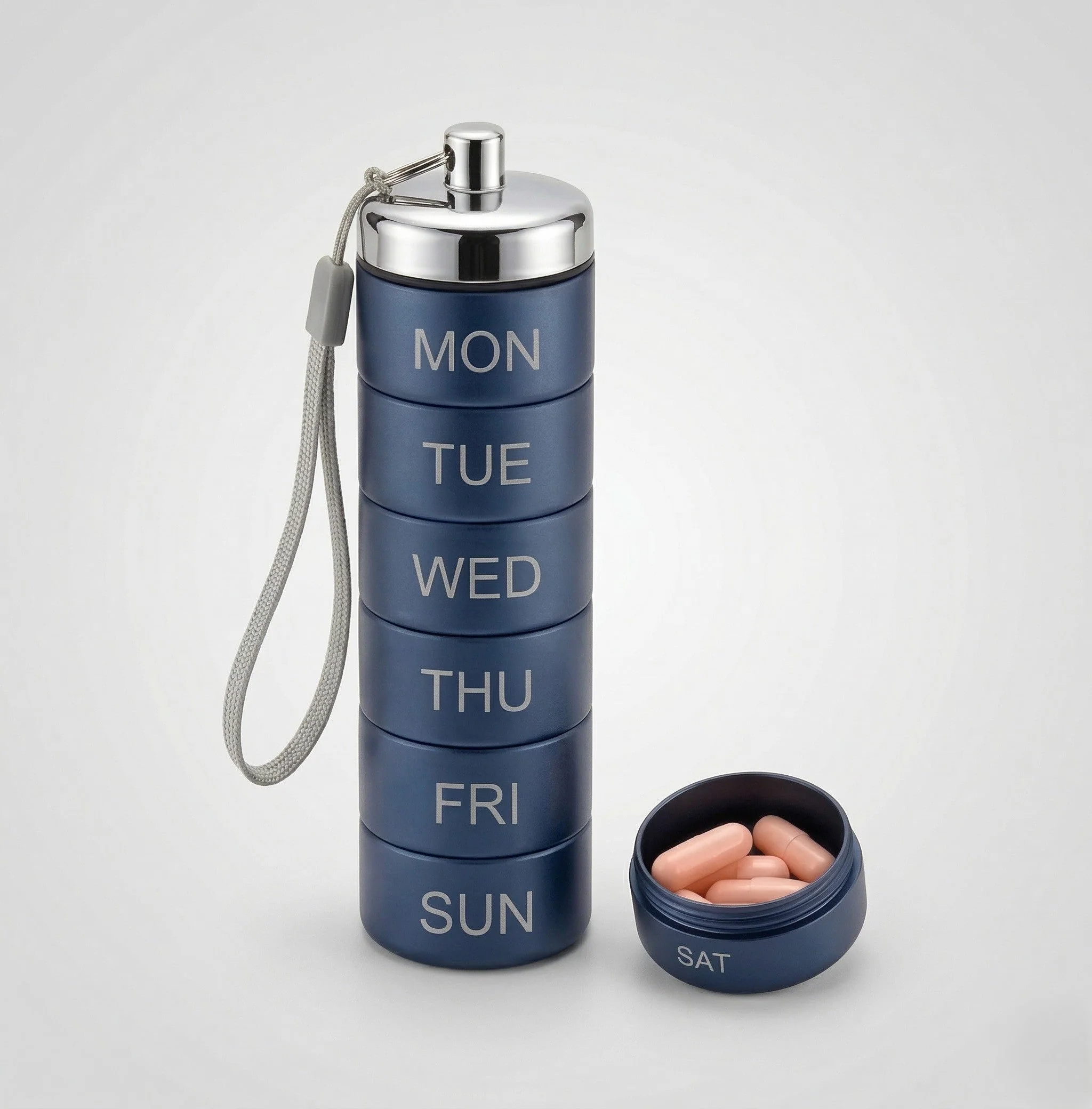 Doselock™ – Stackable Metal Weekly Pill Organizer, BPA-Free Aluminum, 7-Day Travel Pill Case + 50% OFF - Image 10