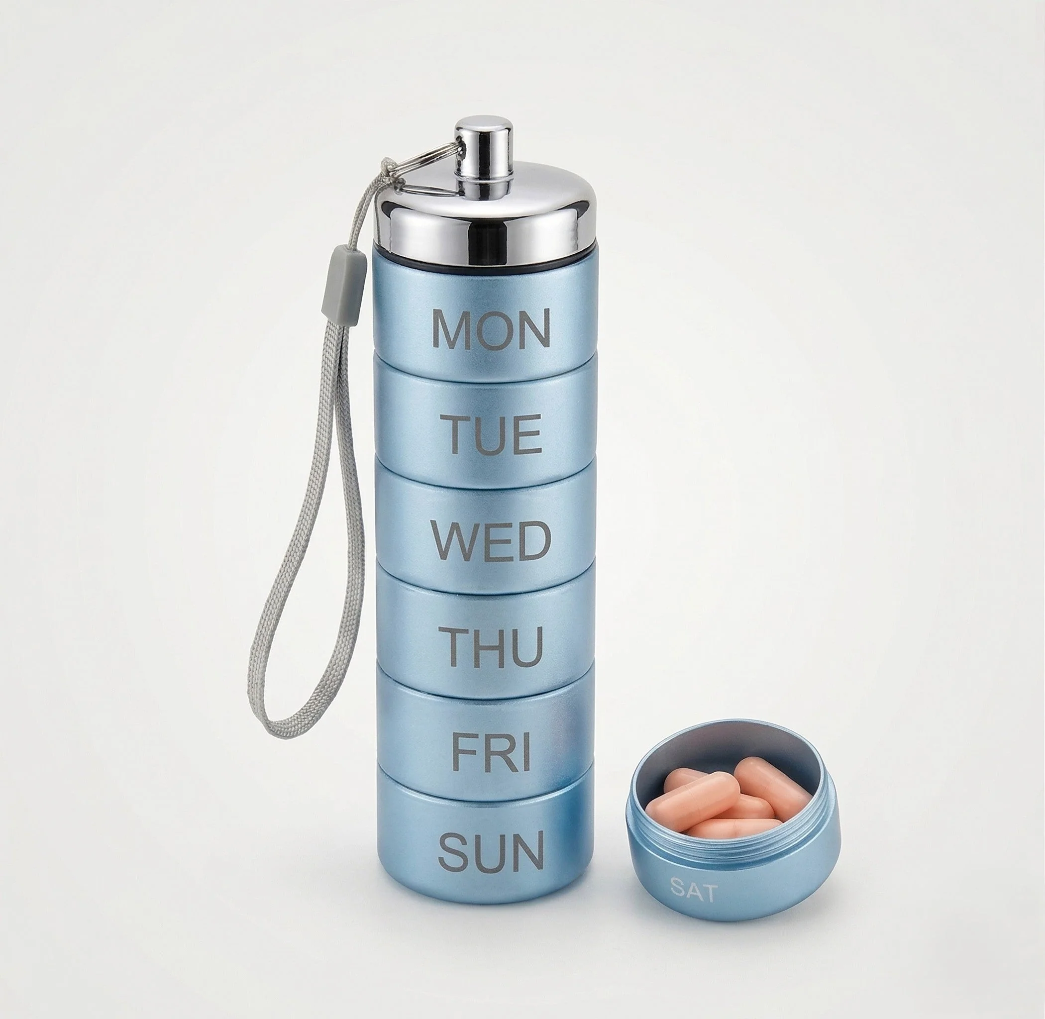 Doselock™ – Stackable Metal Weekly Pill Organizer, BPA-Free Aluminum, 7-Day Travel Pill Case + 50% OFF - Image 11