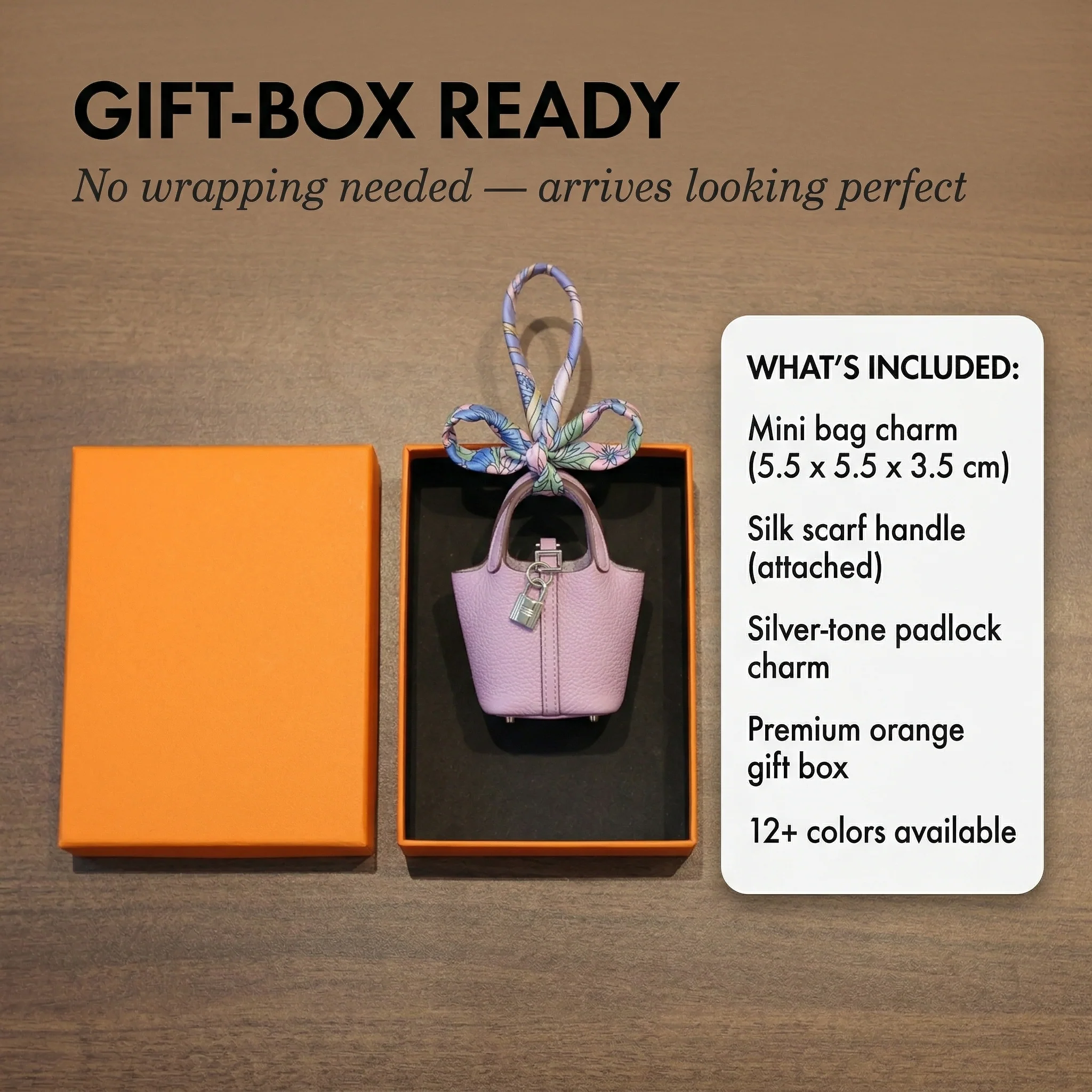 Satchelle™ – Luxury Mini Bag Charm with Silk Scarf & Padlock Detail +50% OFF - Image 6