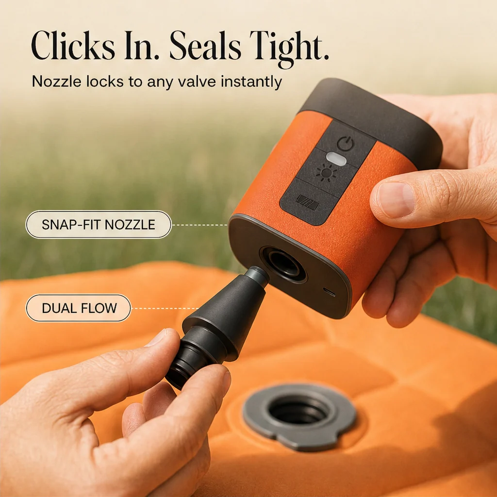 Bellow™ – Cordless Rechargeable Mini Air Pump with LED Light – Inflates & Deflates +50% OFF - Image 4