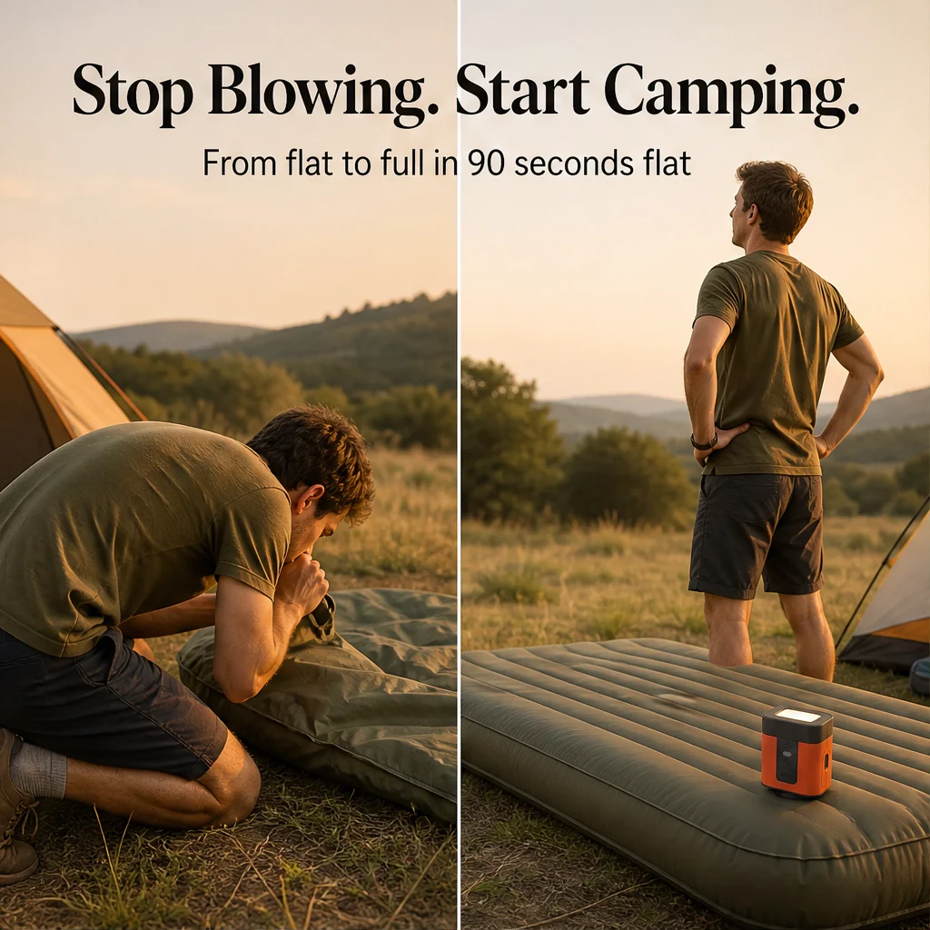 Bellow™ – Cordless Rechargeable Mini Air Pump with LED Light – Inflates & Deflates +50% OFF - Image 5