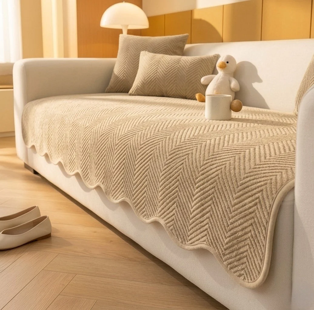 Wovenly™ – Herringbone Chenille Non-Slip Wavy Edge Couch Cover+ 50% OFF - Image 10