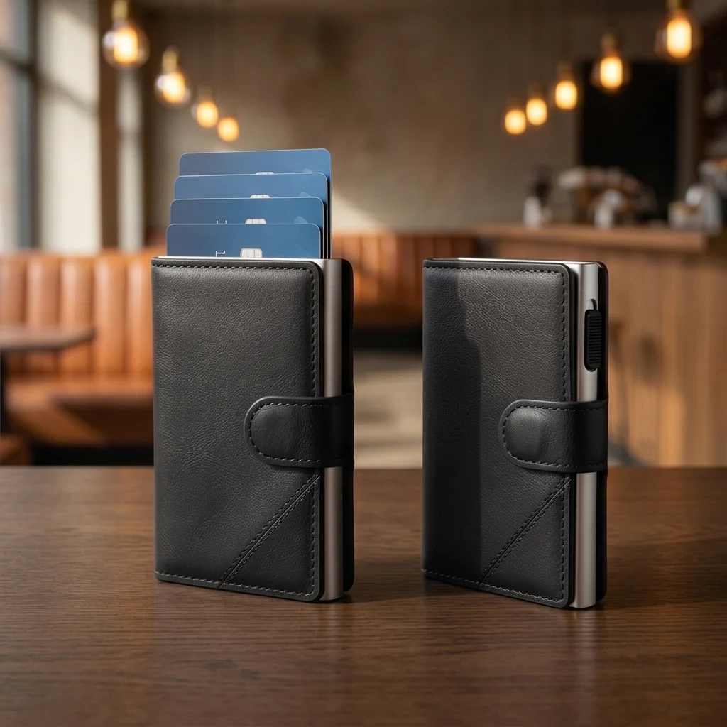 Warden™ – RFID-Blocking Slim Wallet with Pop-Up Card Access & AirTag Slot +50% OFF - Image 7
