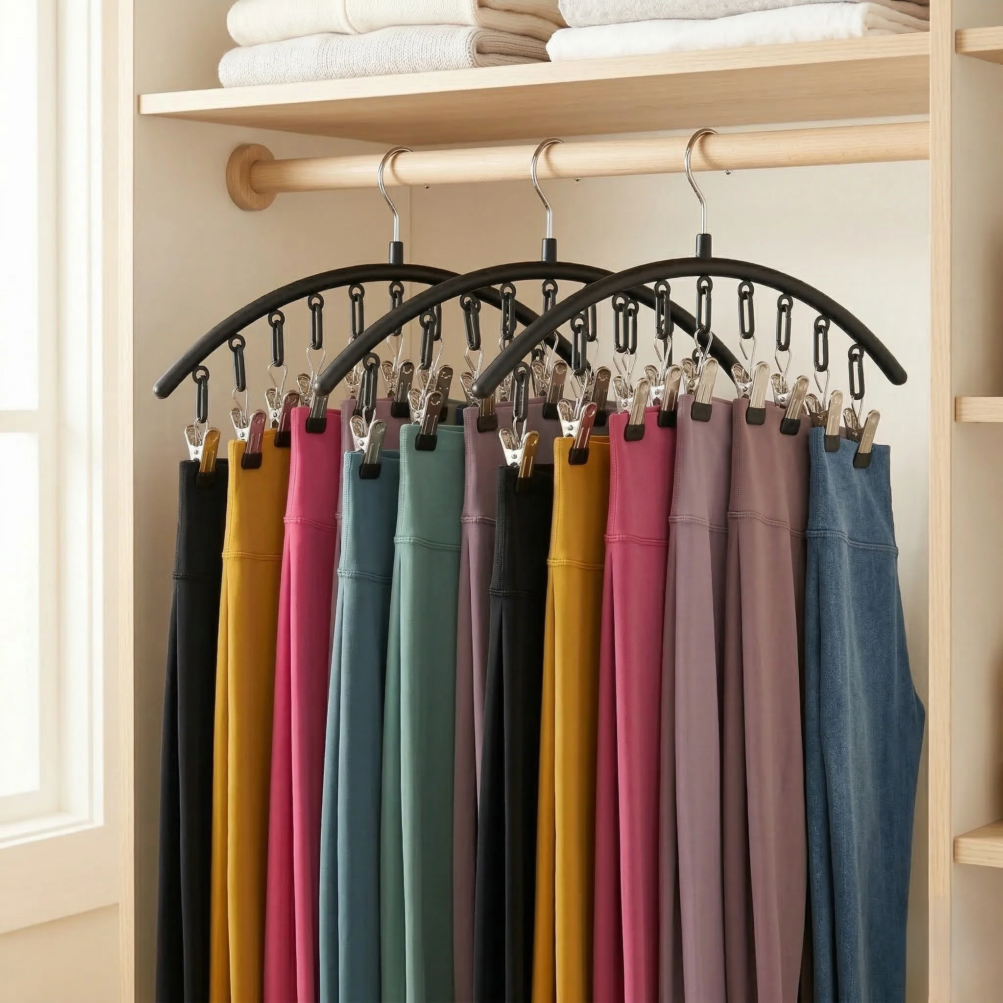 Rackwell™ – 10-Clip Space-Saving Vertical Pants Hanger + 50% OFF - Image 2