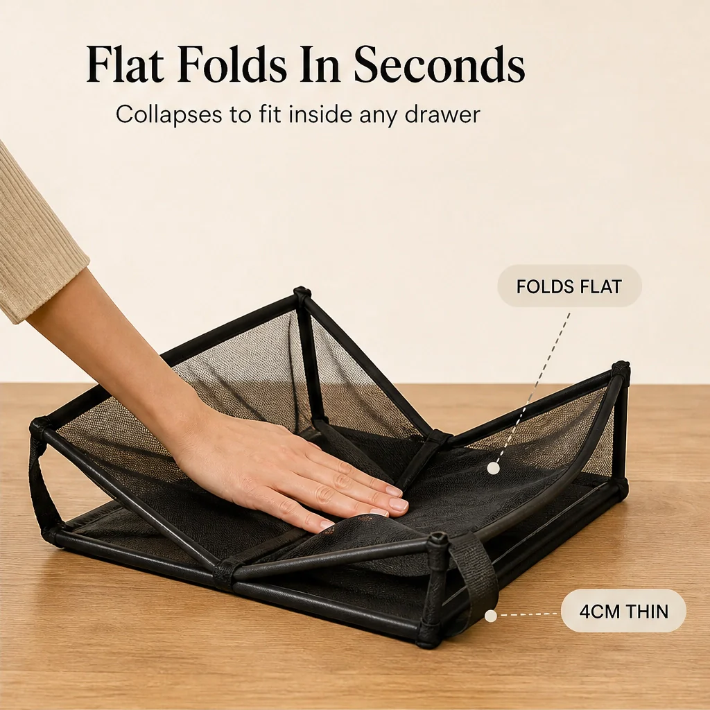 FoldHaven™ – See-Through Mesh Foldable Storage Basket with Carry Handles +50% OFF - Image 11