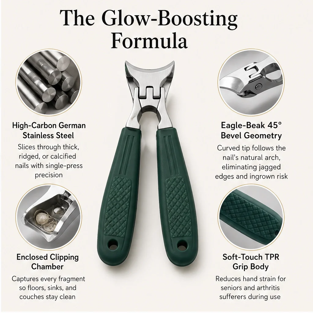 Talonix™ – Wide-Jaw Beveled Clippers for Thick & Ingrown Nails | Anti-Splash, Long Grip +Buy 1 Get 1 FREE - Image 5