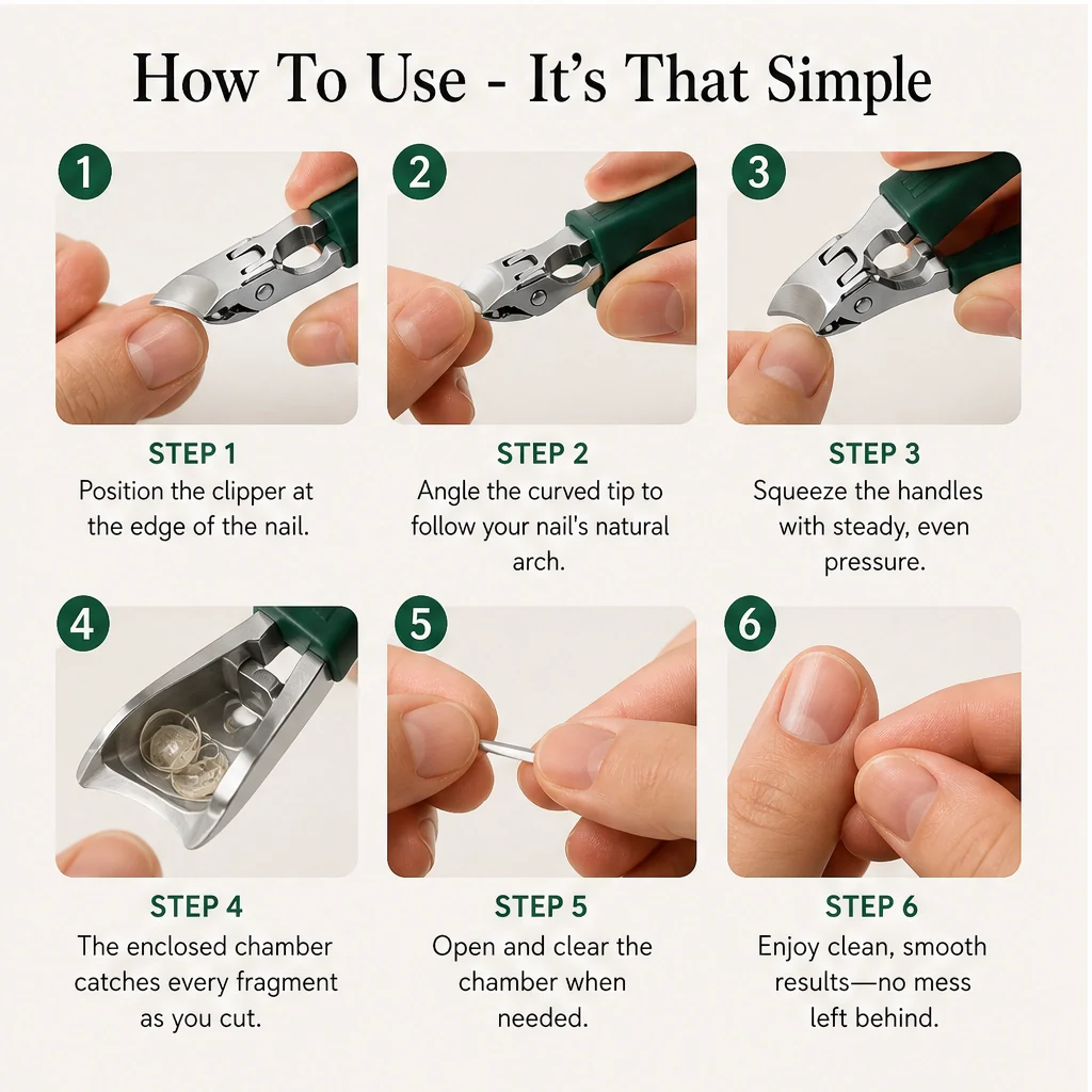 Talonix™ – Wide-Jaw Beveled Clippers for Thick & Ingrown Nails | Anti-Splash, Long Grip +Buy 1 Get 1 FREE - Image 7