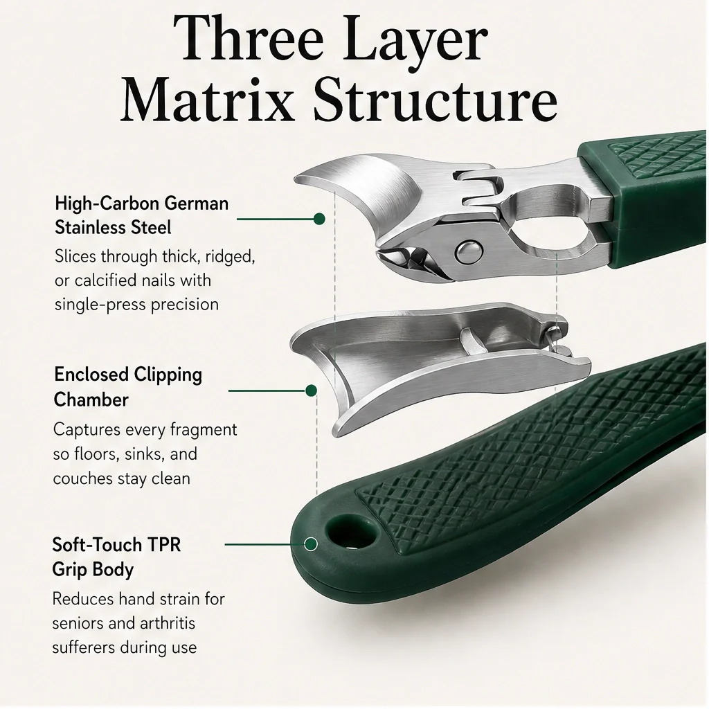 Talonix™ – Wide-Jaw Beveled Clippers for Thick & Ingrown Nails | Anti-Splash, Long Grip +Buy 1 Get 1 FREE - Image 8