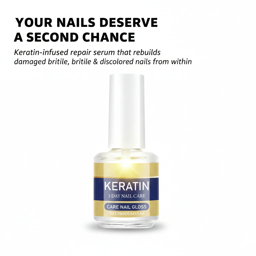 Keranova™ – Keratin Nail Repair Treatment for Damaged, Brittle & Discolored Nails + 1 + 1 FREE