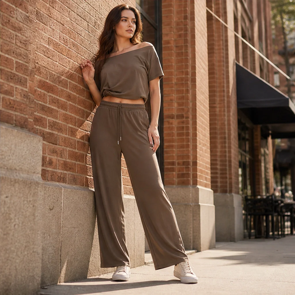 Driftelle™– Off-Shoulder Wide-Leg 2-Piece Lounge Set + 50 % OFF - Image 2
