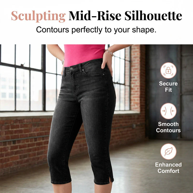 Lithea™ – Stretch Denim Mid-Rise Capri Jeans for Women + 50% OFF - Image 5