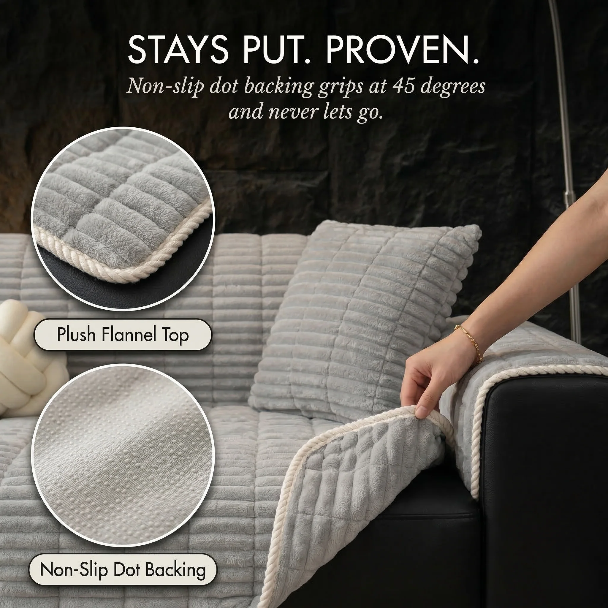 Nestwell™ – Quilted Plush Flannel Non-Slip Sofa Cover + 50% OFF - Image 5