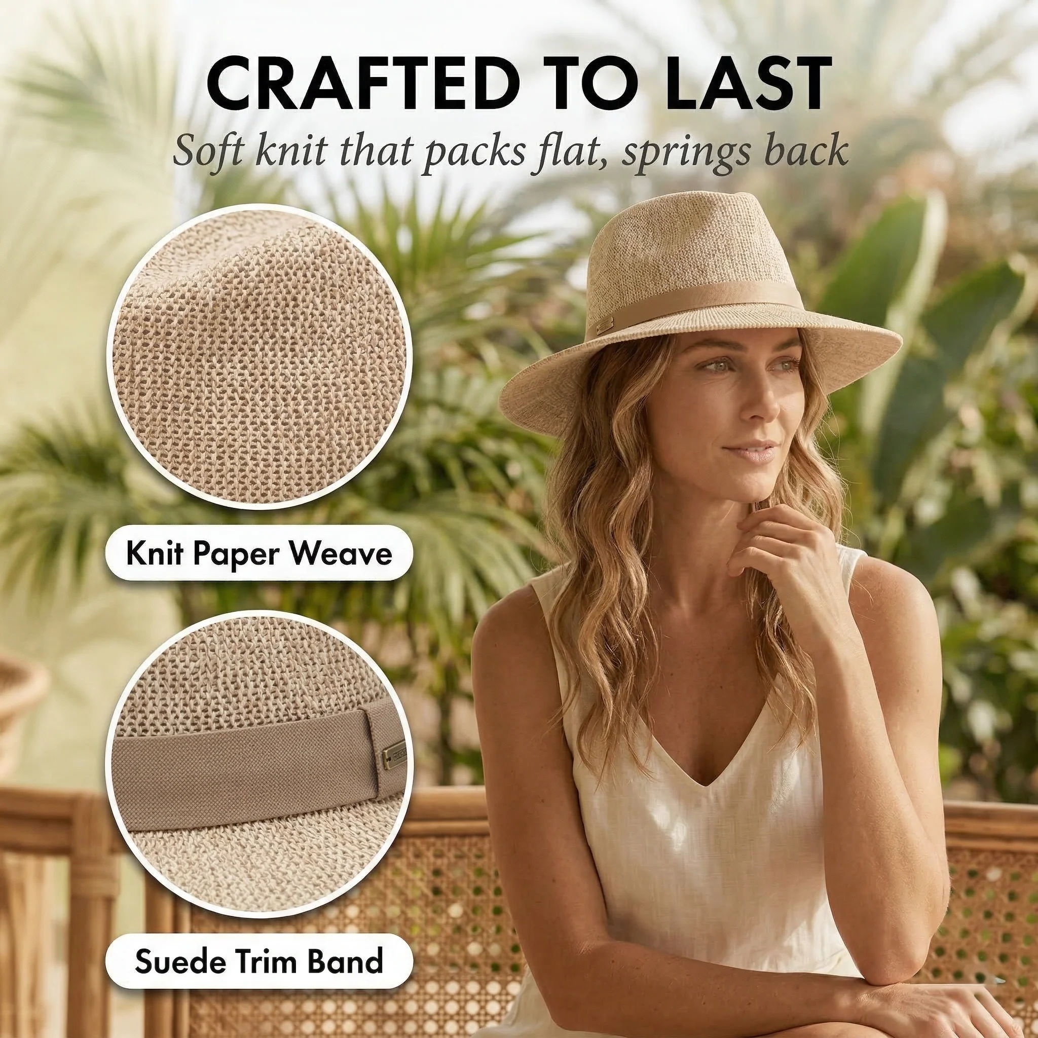 Cavelle™ – Packable Knit Fedora Hat for Travel | Lightweight Sun Hat +50% OFF - Image 5