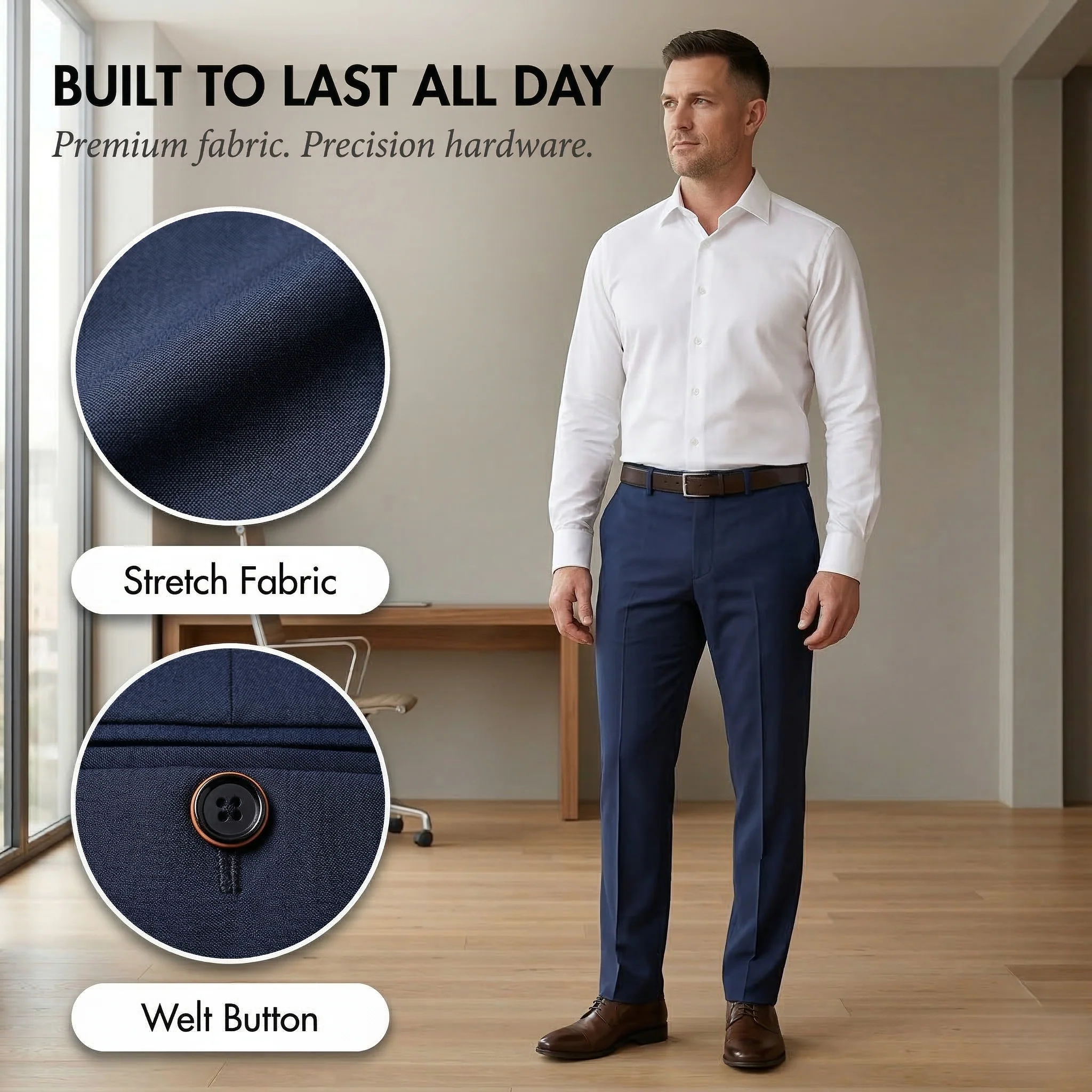 Trewford™ – 4-Way Stretch Expandable Waist Classic Men's Dress Pants + 50% OFF - Image 5