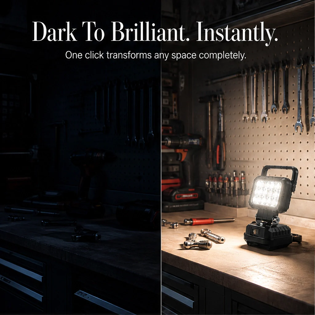 Beamcraft™ – 180° Pivoting LED Work Light with Dual USB Power Bank & Universal Battery Fit + 50% OFF - Image 6
