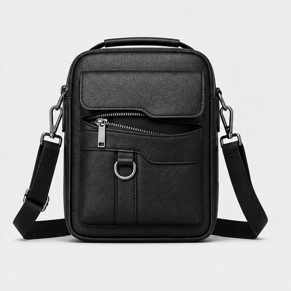 Hewson™ – Slim Multi-Compartment Waterproof PU Leather Crossbody Messenger Bag + 50% OFF - Image 12