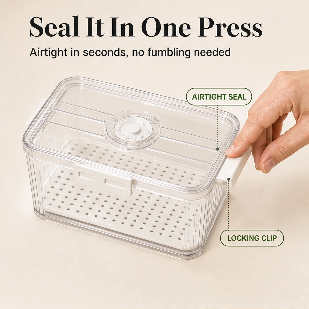 Crispen™ – Produce Saver Containers with Date Timer & Drainage + 50% OFF - Image 2