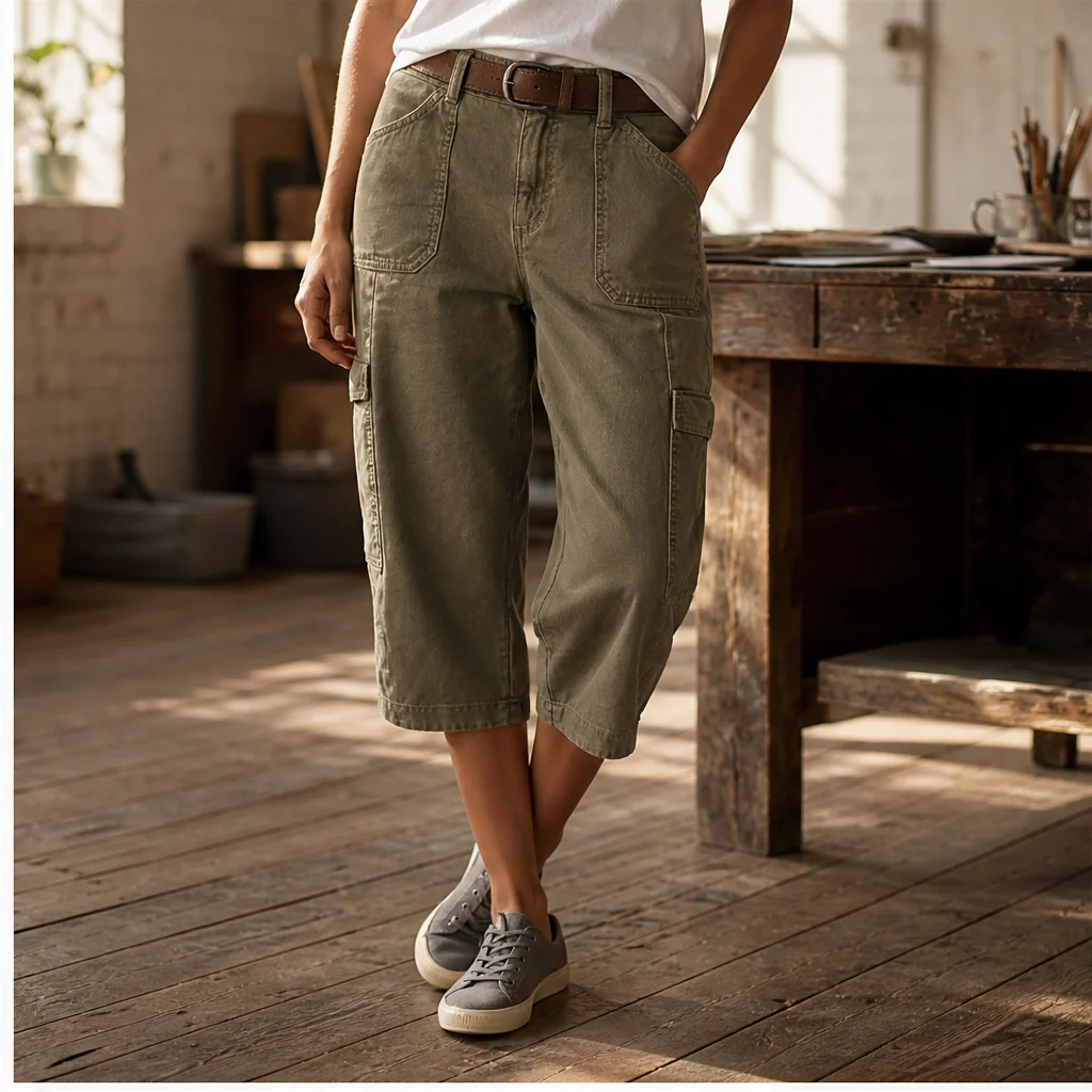 Wilo™ – Relaxed Casual Cargo Capris with Deep Utility Pockets & Breathable Fabric + 50% OFF