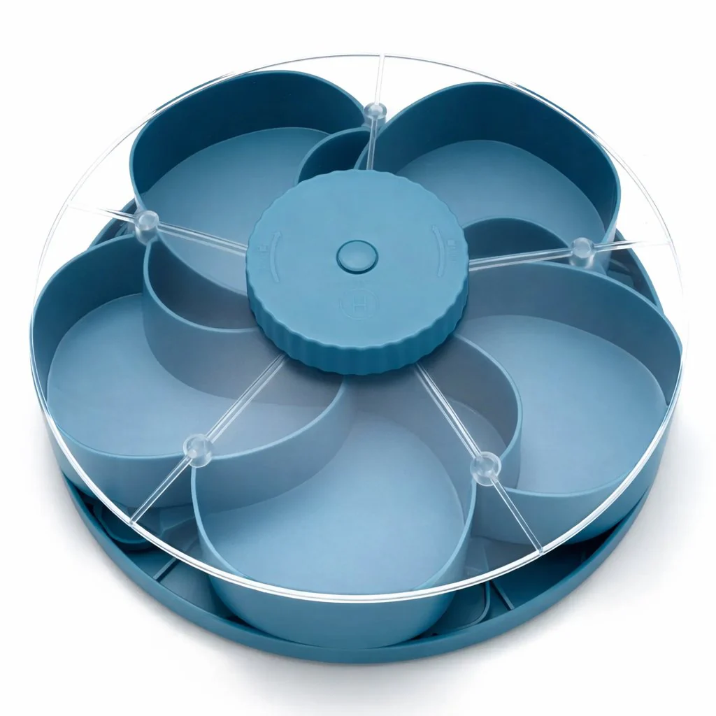 Gatherly™ – 5-Compartment Rotating Snack Serving Tray with Non-Slip Base + 50% OFF - Image 14