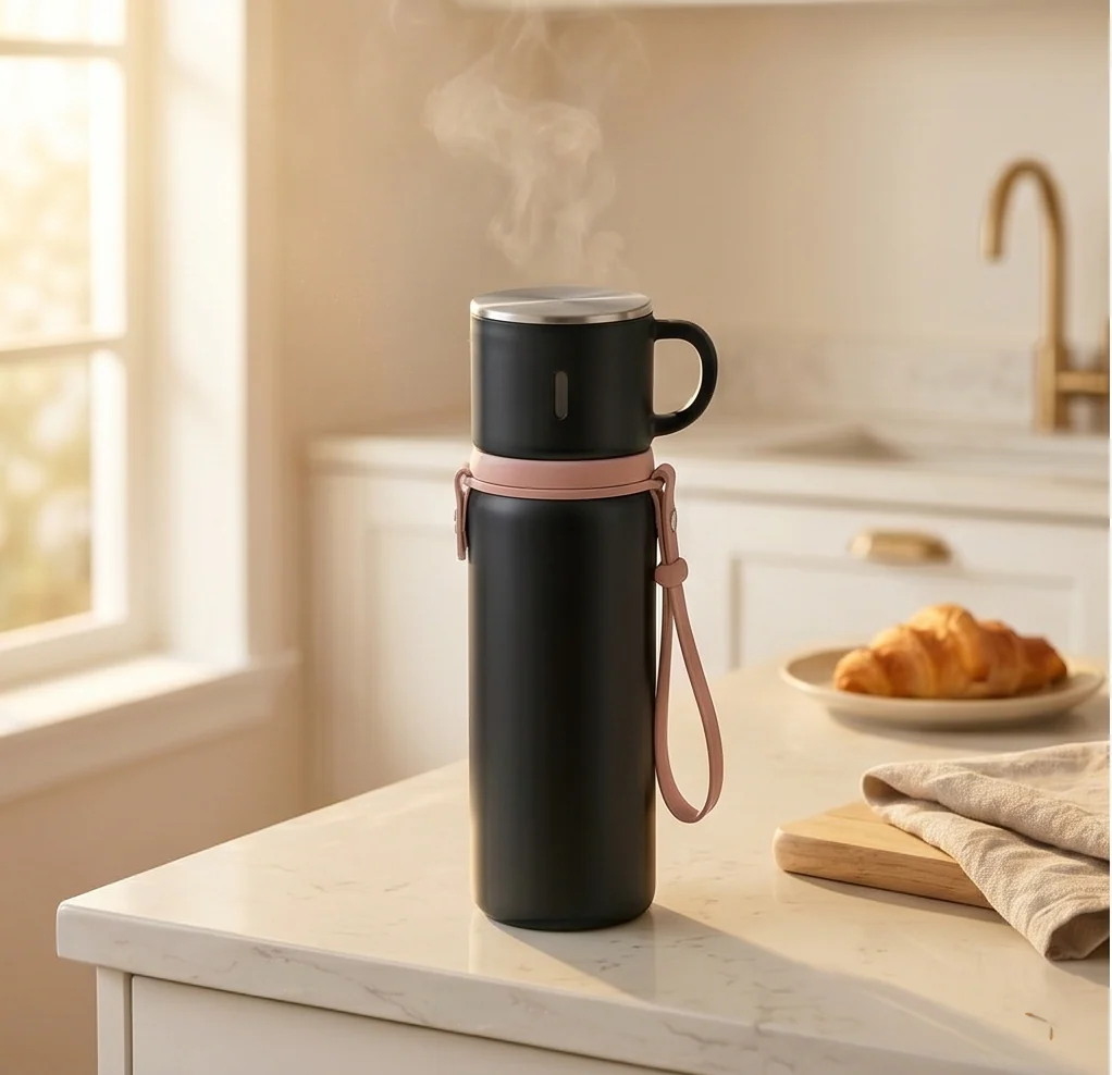 Hearthen™ – 600ml Insulated Stainless Steel Thermal Bottle with Dual-Purpose Lidded Cup + 50% OFF - Image 10