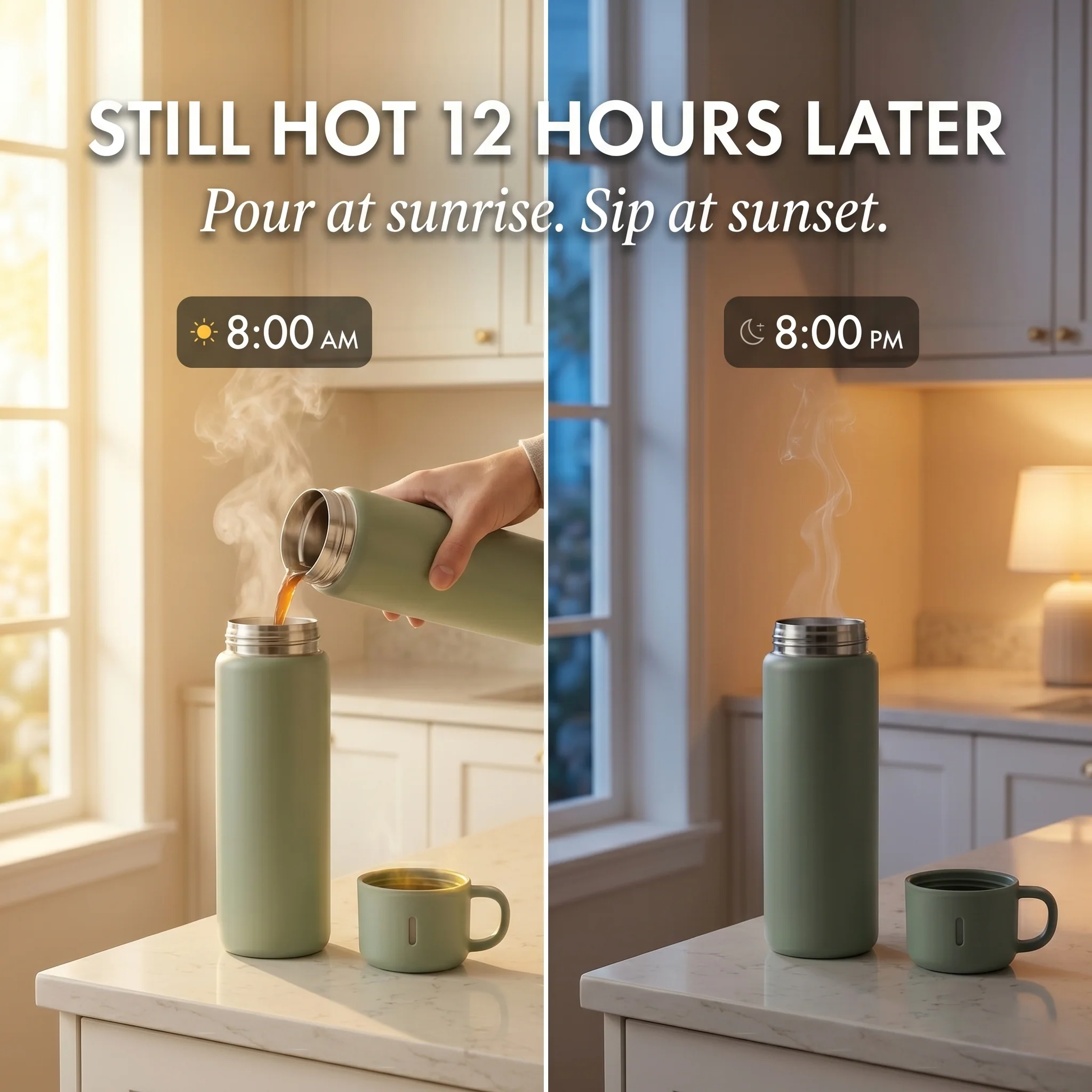Hearthen™ – 600ml Insulated Stainless Steel Thermal Bottle with Dual-Purpose Lidded Cup + 50% OFF - Image 4