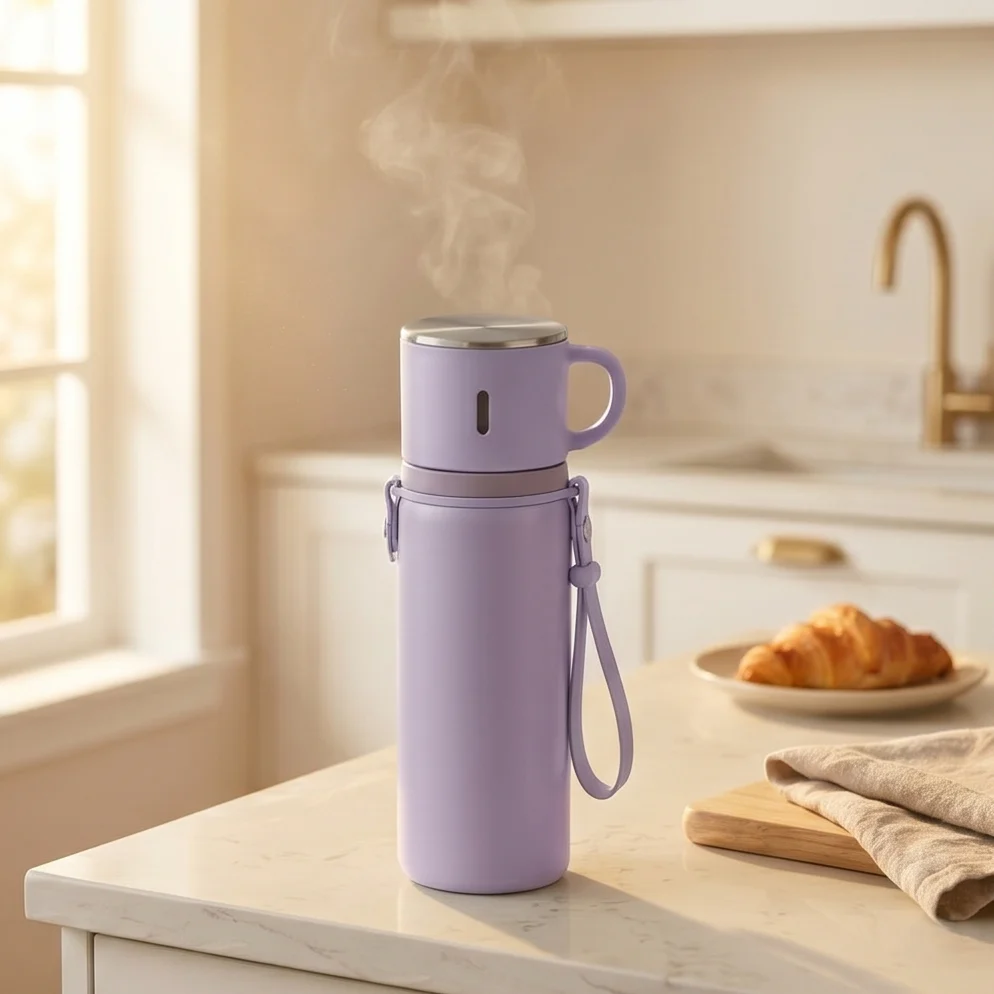 Hearthen™ – 600ml Insulated Stainless Steel Thermal Bottle with Dual-Purpose Lidded Cup + 50% OFF - Image 9