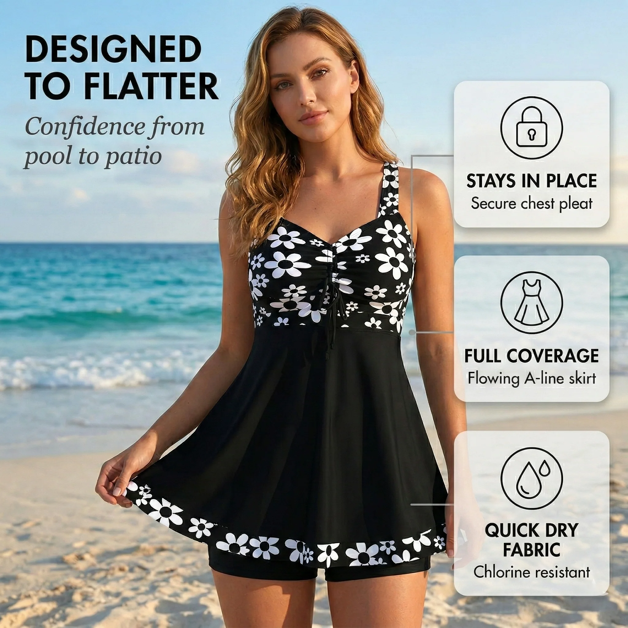 Coralshore™ – Flattering Separable Swimdress & Boy Shorts Set + 50% OFF - Image 4