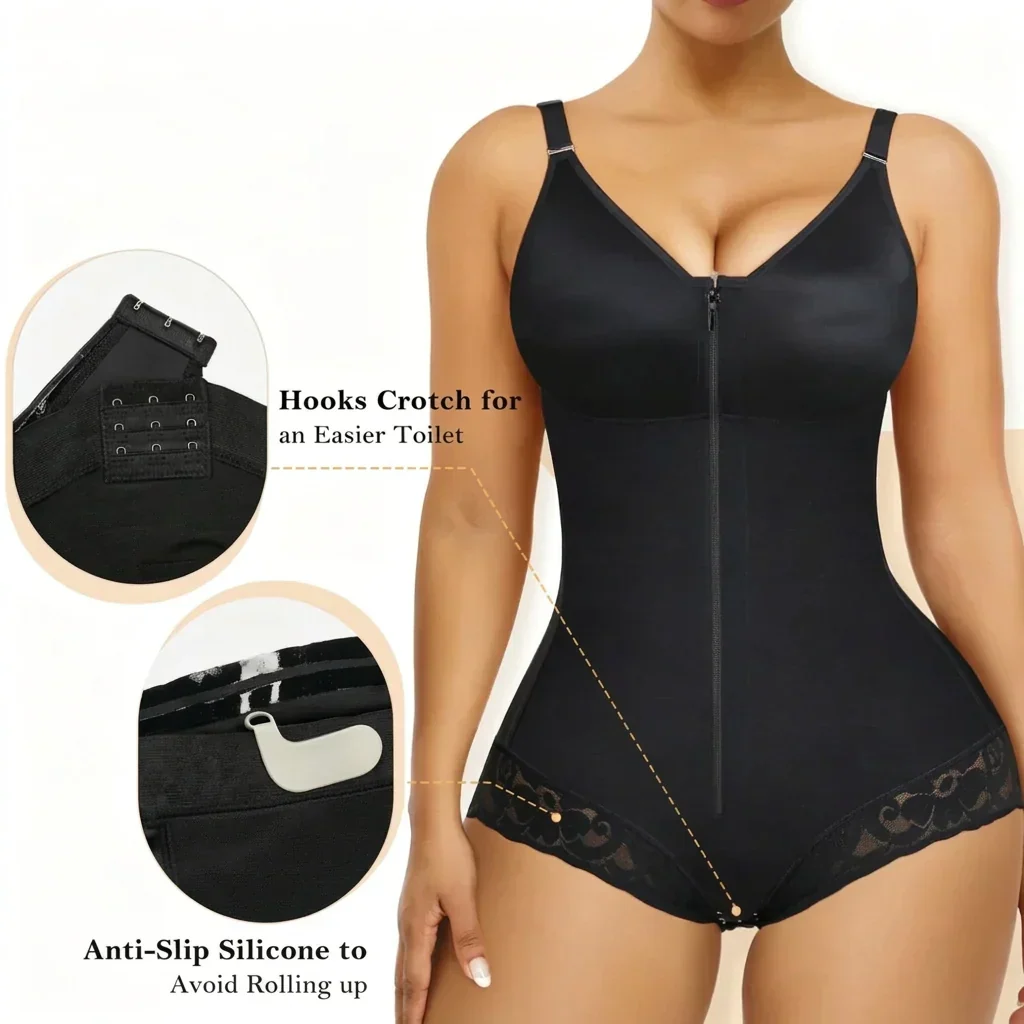 Poise™ – Dual-Zip Tummy Control Shapewear Bodysuit with Anti-Slip Lace + 50% OFF - Image 8