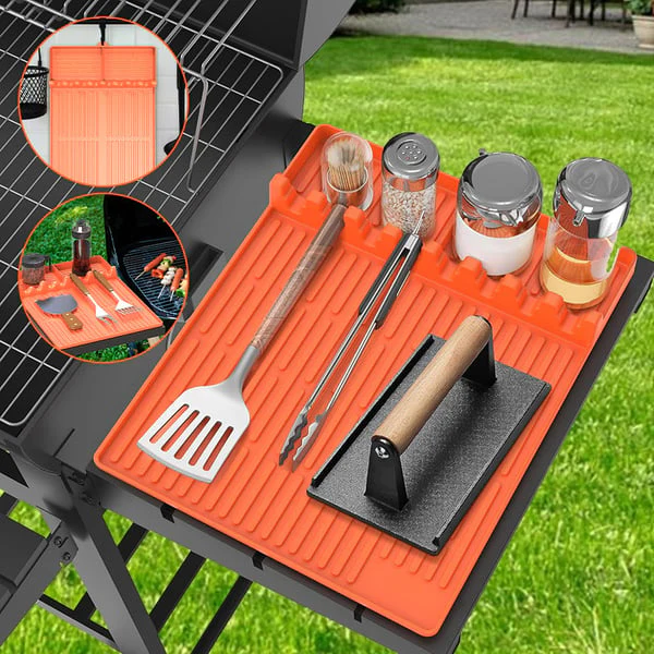 DripDock™ – Heat-Resistant Silicone Utensil Mat with Built-In Drip Tray + 50% OFF - Image 3
