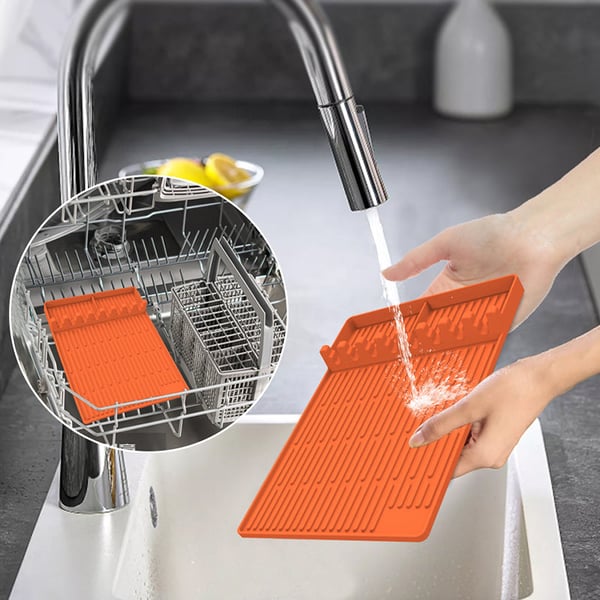 DripDock™ – Heat-Resistant Silicone Utensil Mat with Built-In Drip Tray + 50% OFF - Image 4