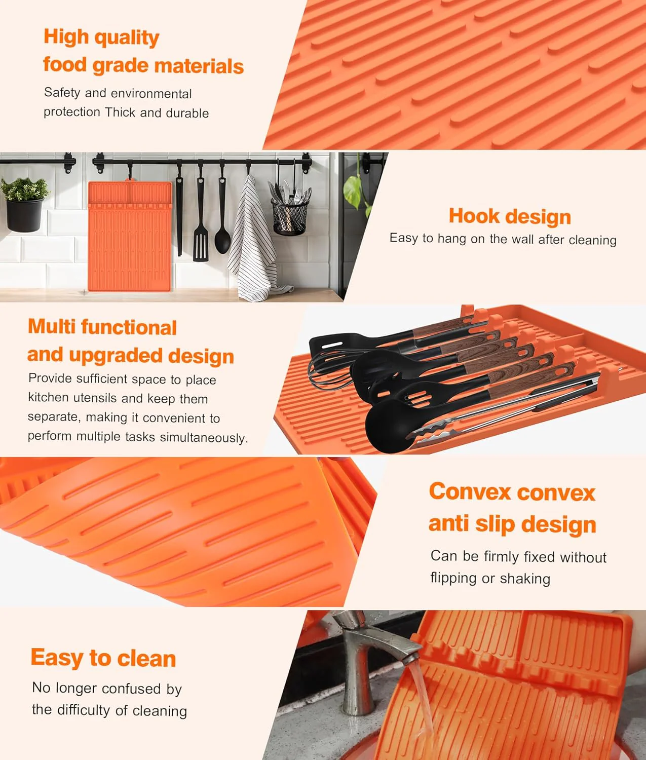 DripDock™ – Heat-Resistant Silicone Utensil Mat with Built-In Drip Tray + 50% OFF - Image 7