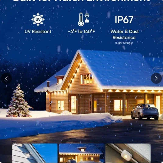 The AuraGlow Permanent Smartlight - Smart Rainbow LED, IP65 Waterproof, and WiFi/Bluetooth App Control + 50% OFF - Image 3