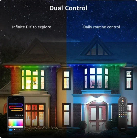 The AuraGlow Permanent Smartlight - Smart Rainbow LED, IP65 Waterproof, and WiFi/Bluetooth App Control + 50% OFF - Image 4