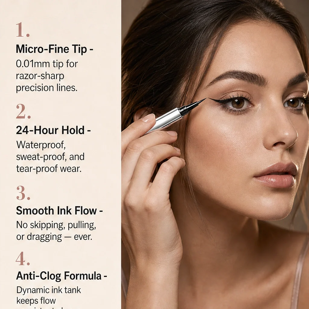 Sablé™ – Smudge-Proof Waterproof Liquid Eyeliner Pen with 0.1mm Micro-Fine Tip + BUY 1 GET 1 FREE