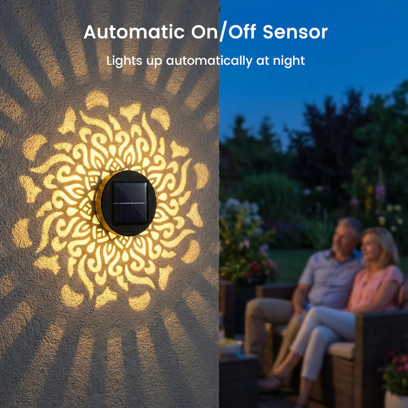 Duskbloom™ – Solar Mandala Projection Light, IP65 Weatherproof, Auto On/Off + 50% OFF - Image 6
