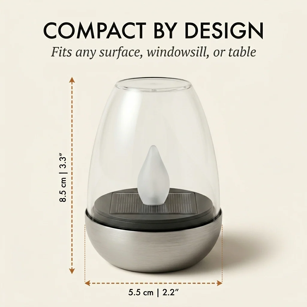 Emberveil™ – Solar Flickering LED Candle Lantern, Waterproof Outdoor & Indoor Decor Light + Buy 1 Get 1 FREE - Image 5