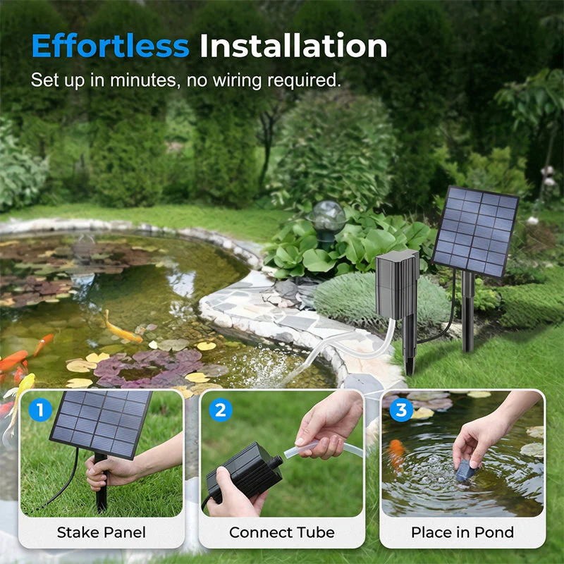 Sunbrook™ – Solar-Powered Pond Aerator with High-Efficiency Panel & Easy Setup + 50% OFF - Image 2