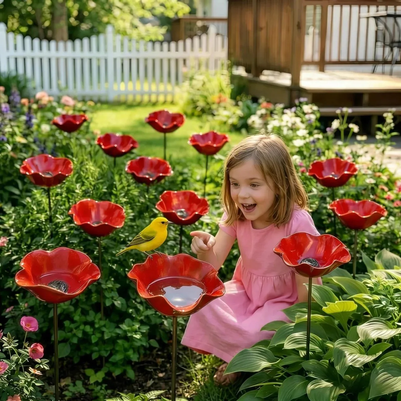 Bramblewell™ – Handmade Metal Flower Stake with Bird Bath & Pollinator Bowl + 50% OFF - Image 12