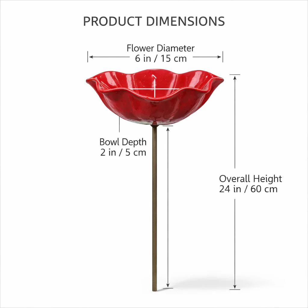 Bramblewell™ – Handmade Metal Flower Stake with Bird Bath & Pollinator Bowl + 50% OFF - Image 15