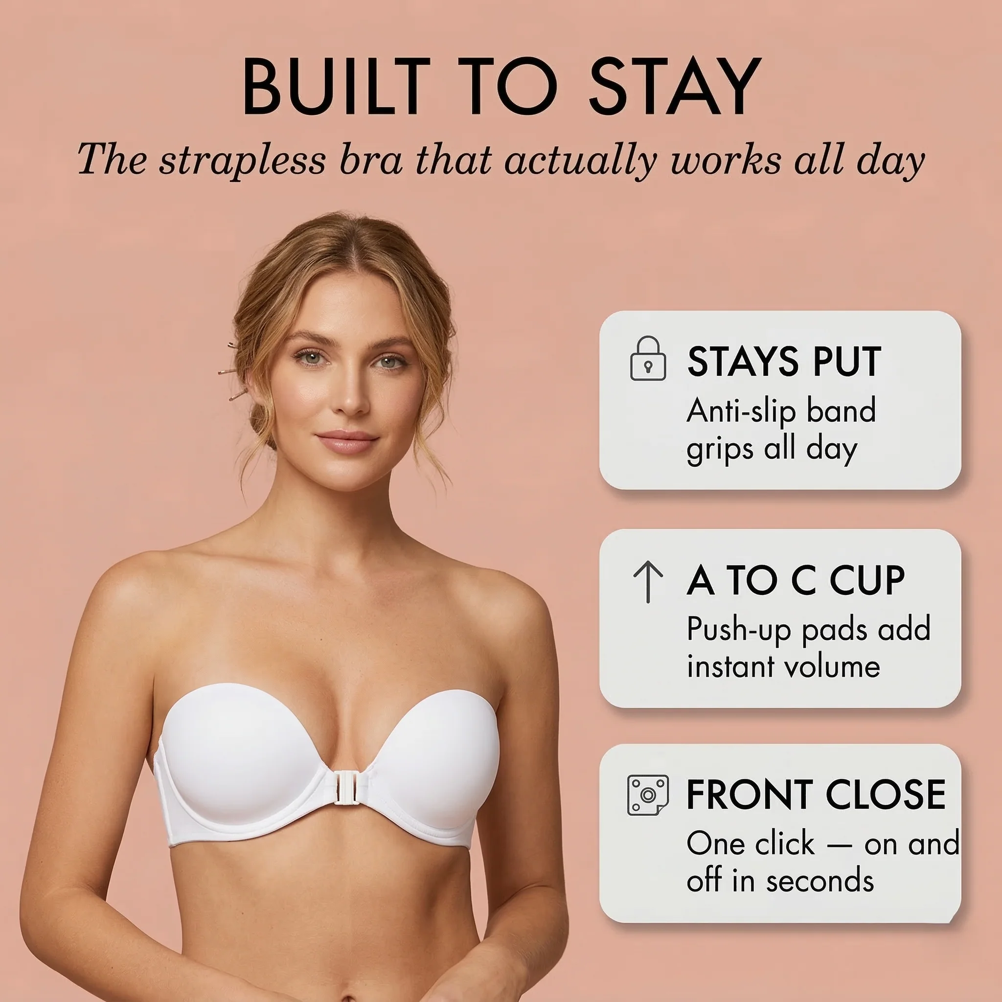 Sculpta™ – Push-Up Anti-Slip Front-Close Strapless Bra + 50% OFF - Image 4