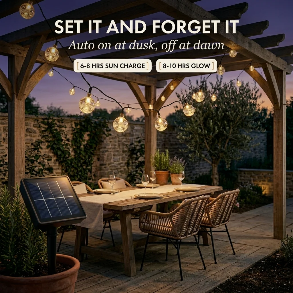 Arbor Glow™ – Solar Crystal Bubble Globe String Lights with 8 Modes (IP65 Waterproof) + 50% OFF - Image 6